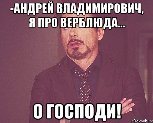 -Андрей Владимирович, я про верблюда... О Господи!, Мем твое выражение лица