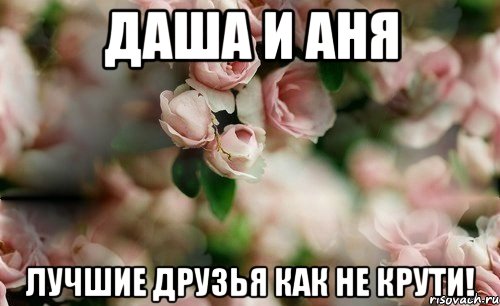 даша и аня лучшие друзья как не крути!