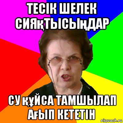 тесік шелек сияқтысыңдар су құйса тамшылап ағып кететін, Мем Типичная училка