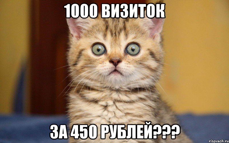 1000 Визиток за 450 рублей???, Мем  удивление