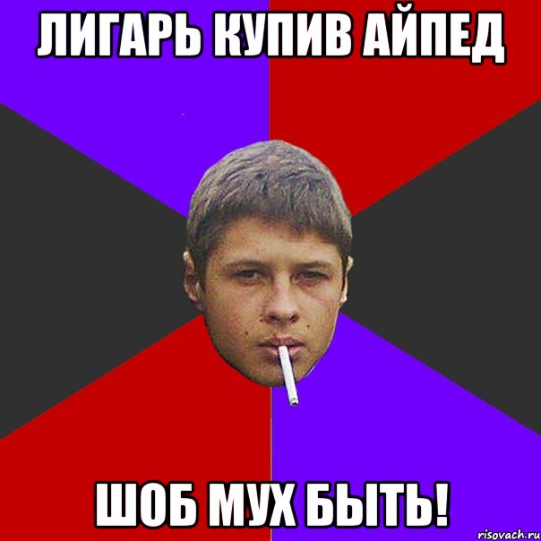 Лигарь купив айпед шоб мух быть!