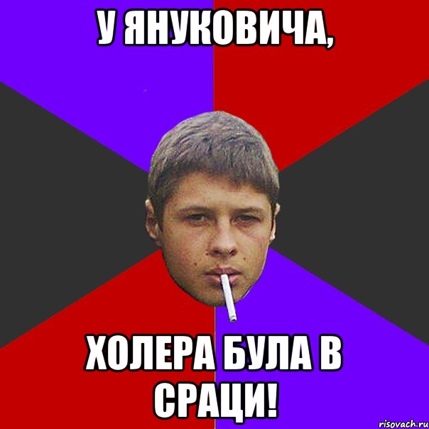 У Януковича, Холера була в сраци!