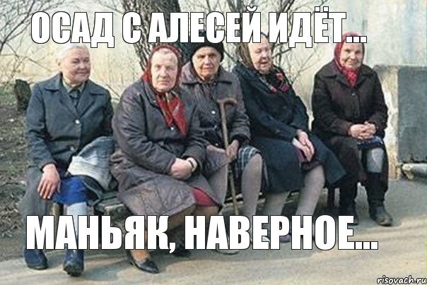 Осад с Алесей идёт... Маньяк, наверное..., Мем  вася