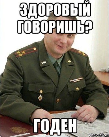 Здоровый говоришь? ГОДЕН, Мем Военком (полковник)