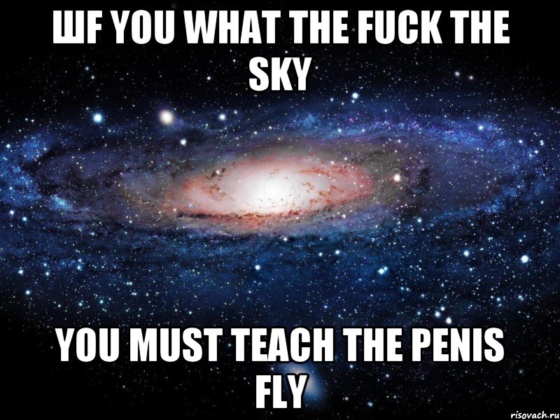 Шf you what the fuck the sky you must teach the penis fly, Мем Вселенная