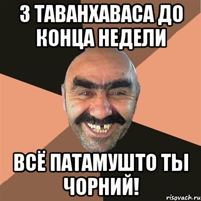 3 таванхаваса до конца недели всё патамушто ты чорний!, Мем Я твой дом труба шатал