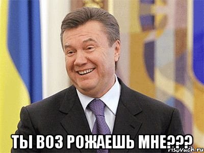  Ты воз рожаешь мне???, Мем Янукович