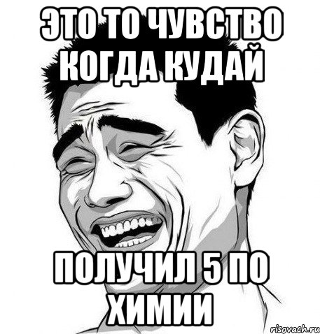 Это то чувство когда Кудай Получил 5 по химии, Мем Яо Мин