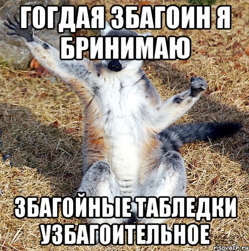 гогдая збагоин я бринимаю збагойные табледки узбагоительное