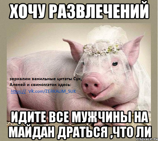 хочу развлечений идите все мужчины на майдан драться ,что ли