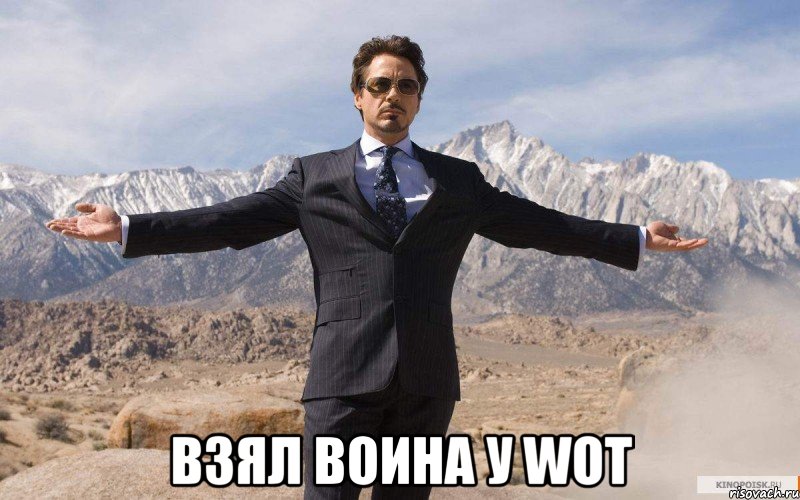  Взял воина у Wot, Мем железный человек