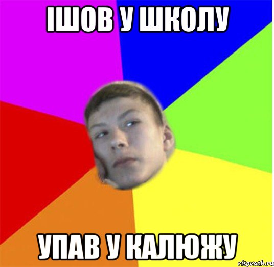 Ішов у школу упав у калюжу