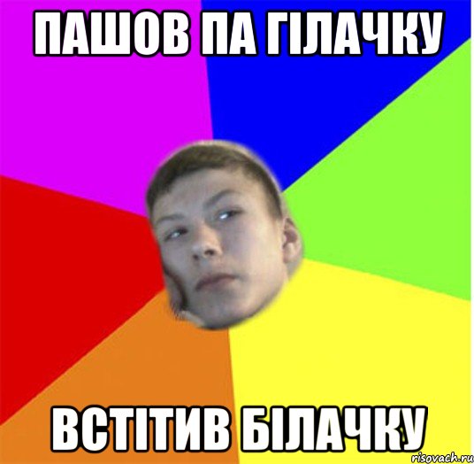 ПАШОВ ПА ГІЛАЧКУ ВСТІТИВ БІЛАЧКУ