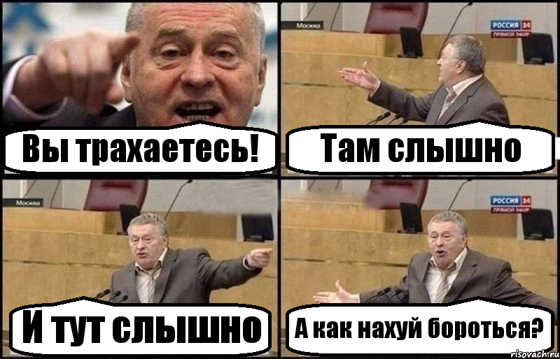 Вы трахаетесь! Там слышно И тут слышно А как нахуй бороться?, Комикс Жириновский