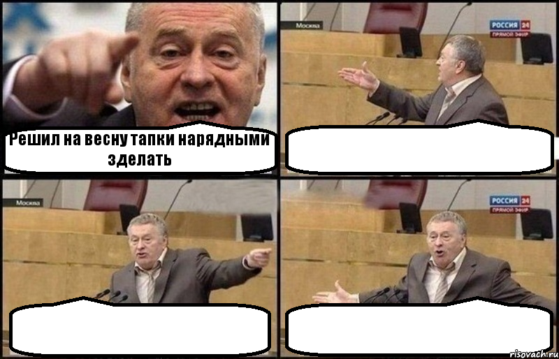 Решил на весну тапки нарядными зделать   , Комикс Жириновский