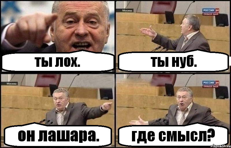 ты лох. ты нуб. он лашара. где смысл?, Комикс Жириновский