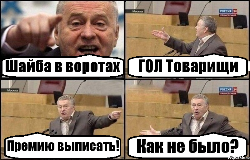 Шайба в воротах ГОЛ Товарищи Премию выписать! Как не было?, Комикс Жириновский