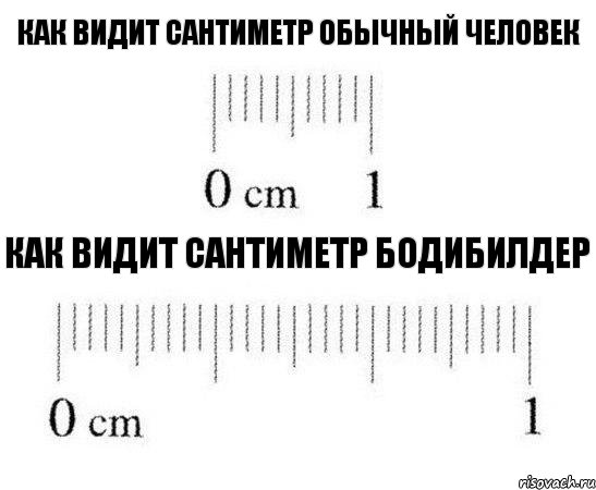 как видит сантиметр обычный человек как видит сантиметр бодибилдер, Комикс Сантиметр