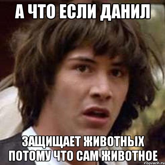 А что если Данил Защищает животных потому что сам животное, Мем А что если (Киану Ривз)