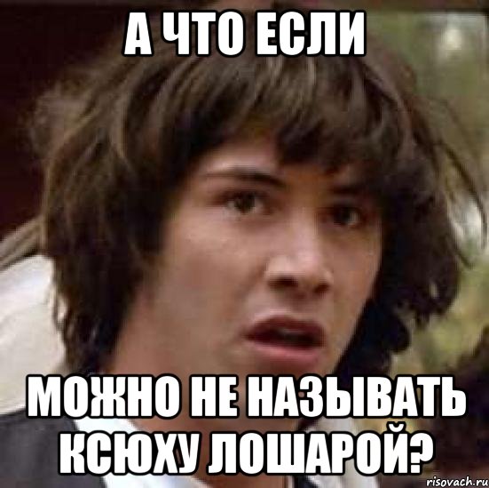 А что если можно не называть Ксюху лошарой?, Мем А что если (Киану Ривз)