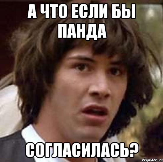 А что если бы панда Согласилась?, Мем А что если (Киану Ривз)