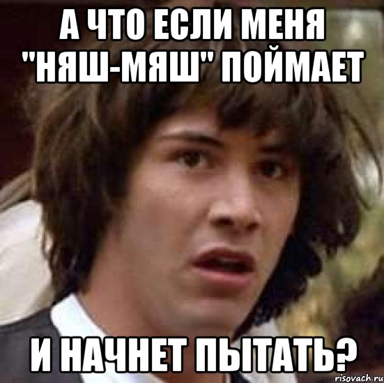 А что если меня "няш-мяш" поймает и начнет пытать?, Мем А что если (Киану Ривз)