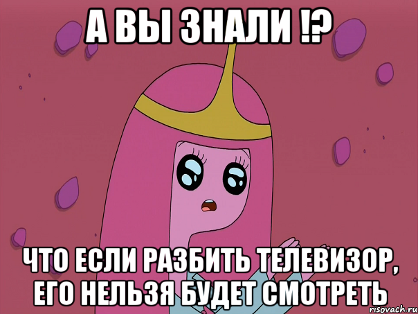 А вы знали !? Что если разбить телевизор, его нельзя будет смотреть