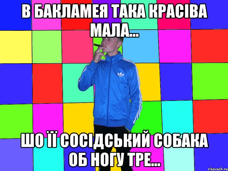 в бакламея така красіва мала... шо її сосідський собака об ногу тре...
