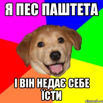 я пес паштета і він недає себе їсти, Мем Advice Dog