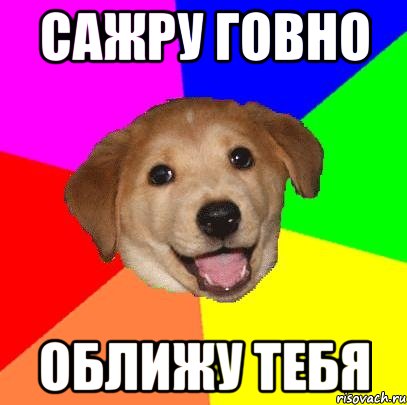 САЖРУ ГОВНО ОБЛИЖУ ТЕБЯ, Мем Advice Dog