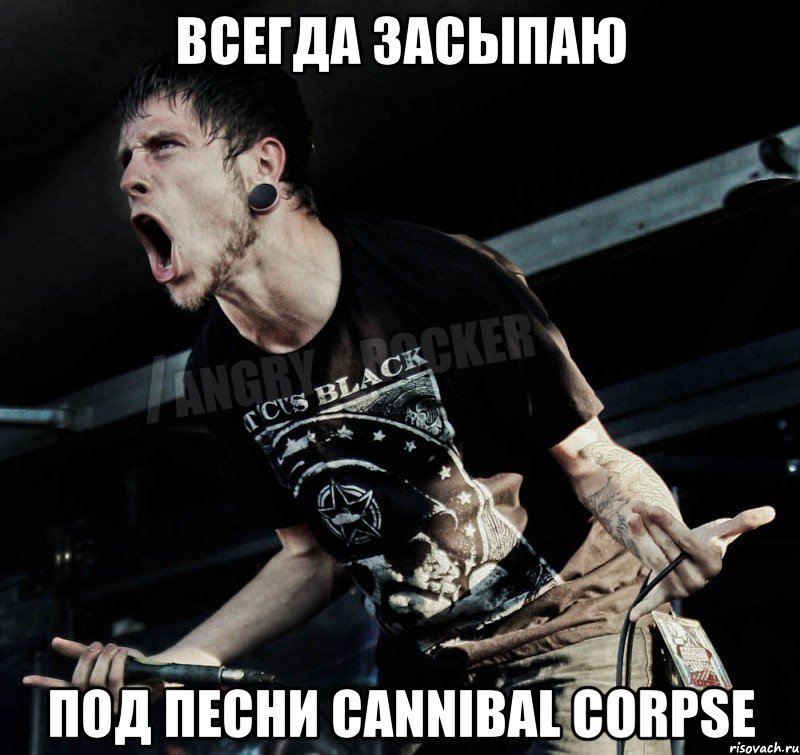 всегда засыпаю под песни cannibal corpse