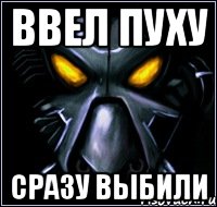 Ввел пуху сразу выбили