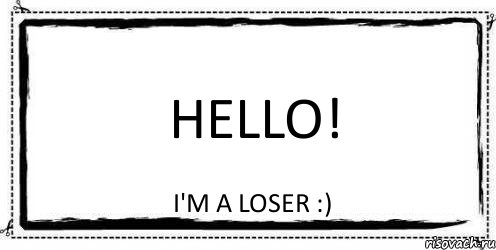 Hello! I'm a loser :), Комикс Асоциальная антиреклама