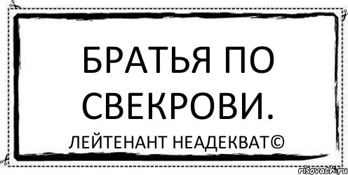 Братья по свекрови. Лейтенант Неадекват©, Комикс Асоциальная антиреклама