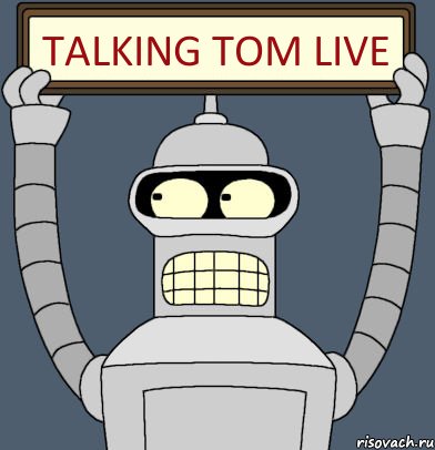 TALKING TOM LIVE, Комикс Бендер с плакатом