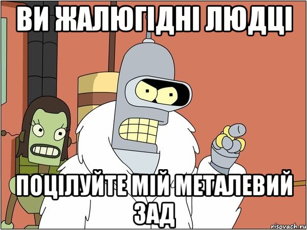 ви жалюгідні людці поцілуйте мій металевий зад, Мем Бендер