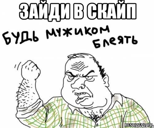 зайди в скайп , Мем блять