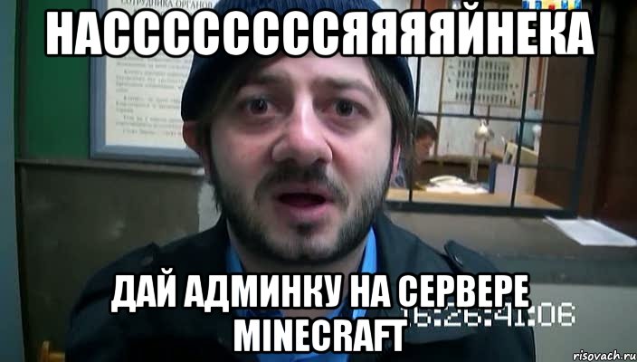 Нассссссссяяяяйнека Дай админку на сервере minecraft, Мем Бородач