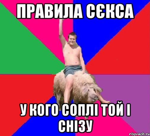 ПРАВИЛА СЄКСА У КОГО СОПЛІ ТОЙ І СНІЗУ