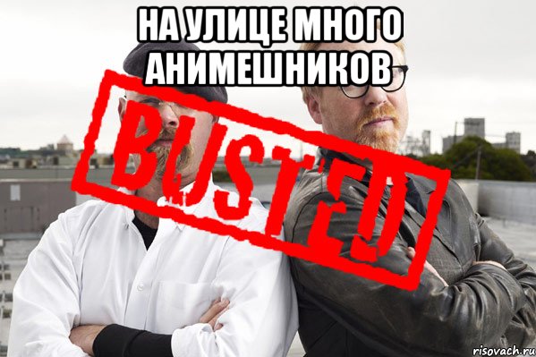 На улице много анимешников , Мем busted