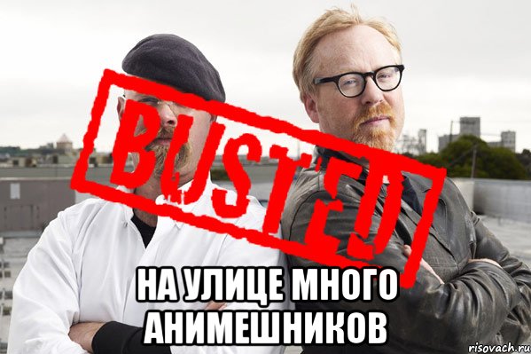  На улице много анимешников, Мем busted