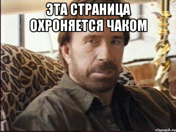 Эта страница охроняется Чаком , Мем чак норрис