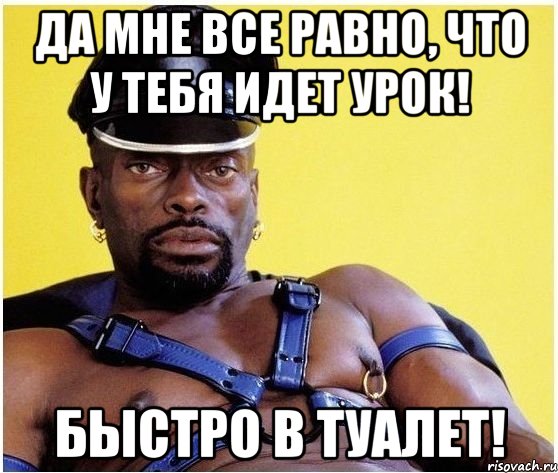 Да мне все равно, что у тебя идет урок! Быстро в туалет!, Мем Черный властелин