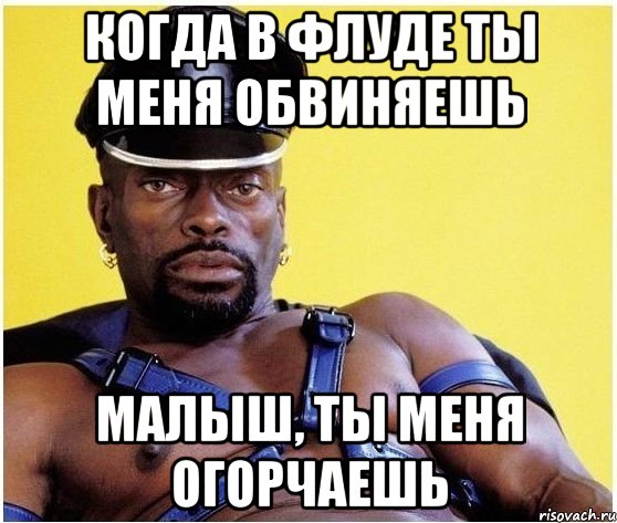 когда в флуде ты меня обвиняешь малыш, ты меня огорчаешь, Мем Черный властелин
