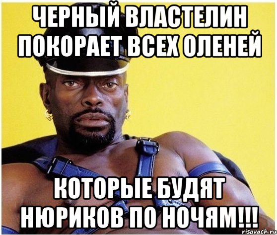 Черный властелин покорает всех оленей которые будят Нюриков по ночям!!!, Мем Черный властелин