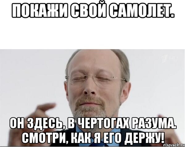 Покажи свой самолет. Он здесь, в чертогах разума. Смотри, как я его держу!, Мем  чертоги разума