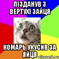 пізданув з вертухі зайця комарь укусив за яйця
