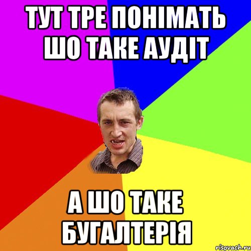 тут тре понімать шо таке аудіт а шо таке бугалтерія, Мем Чоткий паца