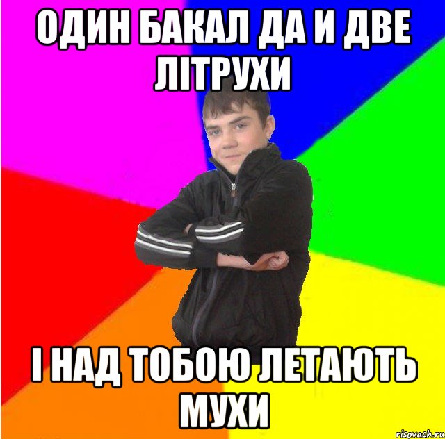 Один бакал да и две лiтрухи i над тобою летають мухи