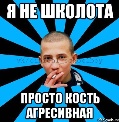 Я не школота Просто кость агресивная